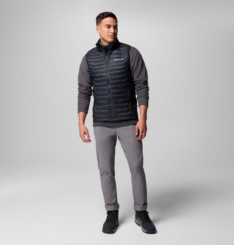 Men's Powder Pass Hybrid Puffer Gilet, Color: Black, image 8