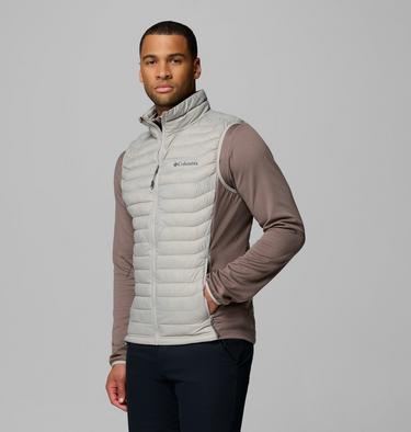 Men's Powder Pass Hybrid Puffer Gilet, Color: Flint Grey, Iron, image 4
