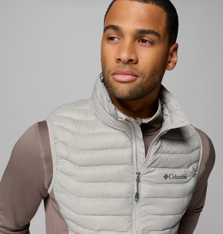 Men's Powder Pass Hybrid Puffer Gilet, Color: Flint Grey, Iron, image 6