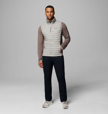 Men's Powder Pass Hybrid Puffer Gilet, Color: Flint Grey, Iron, image 4