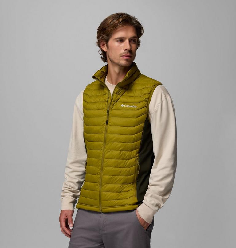 Powder Pass Hybrid Puffer-Weste f&uuml;r M&auml;nner, Color: Mossy Green, Greenscape, image 4