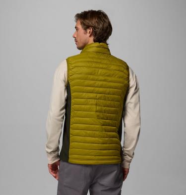 Chaleco acolchado h&iacute;brido Powder Pass para hombre, Color: Mossy Green, Greenscape, image 3