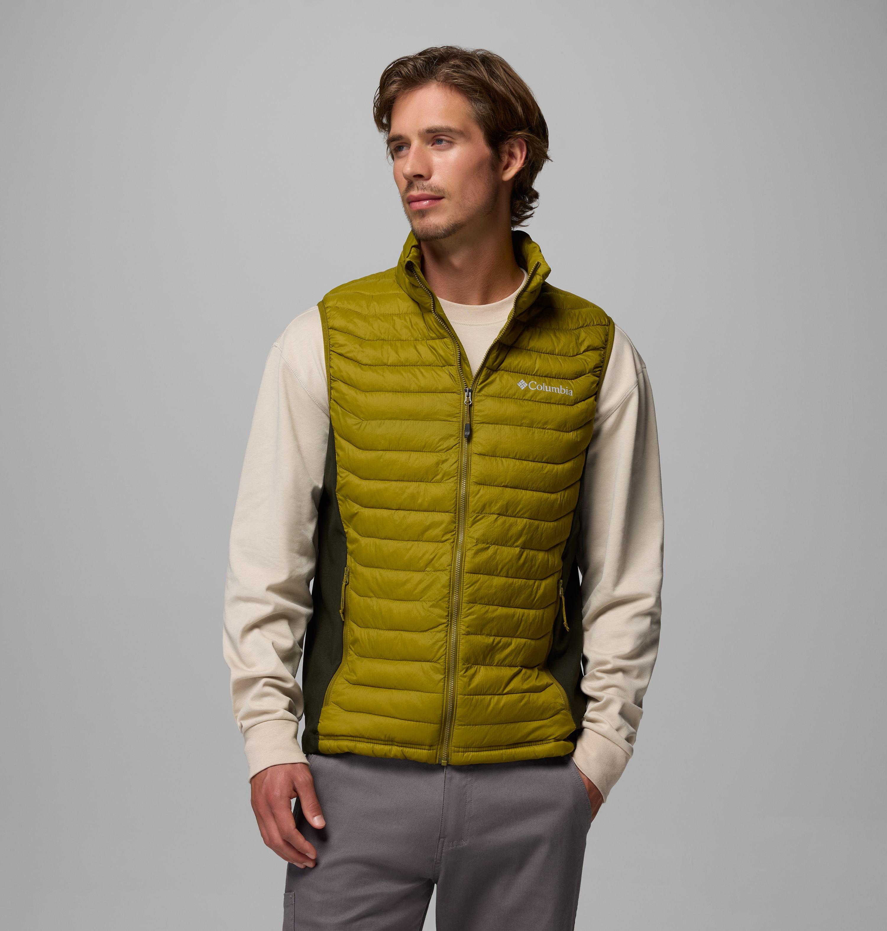 Columbia Sportswear Men's Green Columbia - Powder Pass™ Hybrid Puffer Gilet - Mossy Scape Xxl