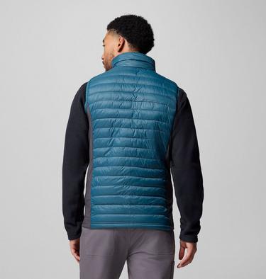 Men's Powder Pass Hybrid Puffer Gilet, Color: Everblue, Shark, image 3