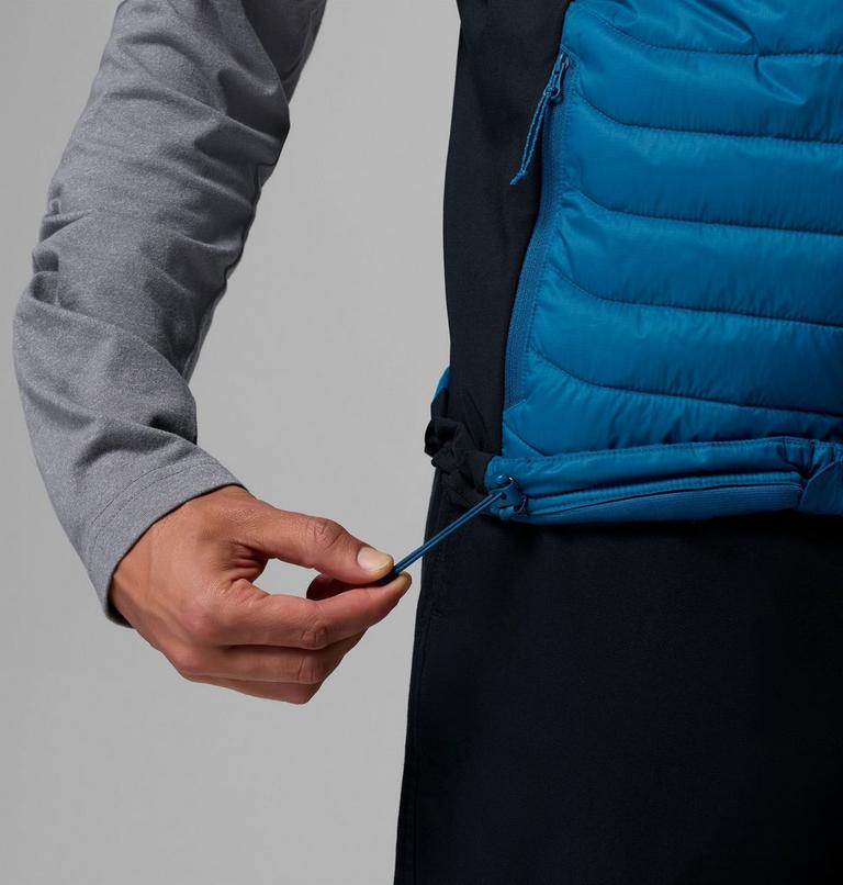 Powder Pass Hybrid Vest, Color: Phoenix Blue, Black, image 7