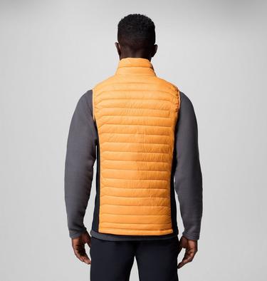Men's Powder Pass Hybrid Puffer Gilet, Color: Koi, Black, image 11
