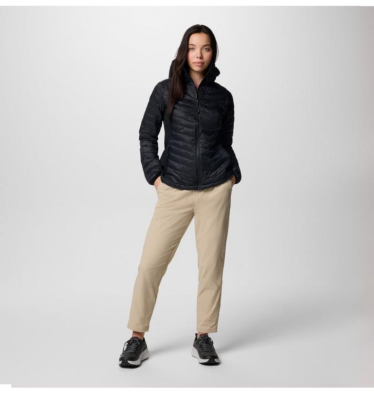 Women's Powder Pass II Hybrid Hooded Puffer Jacket, Color: Black, image 7