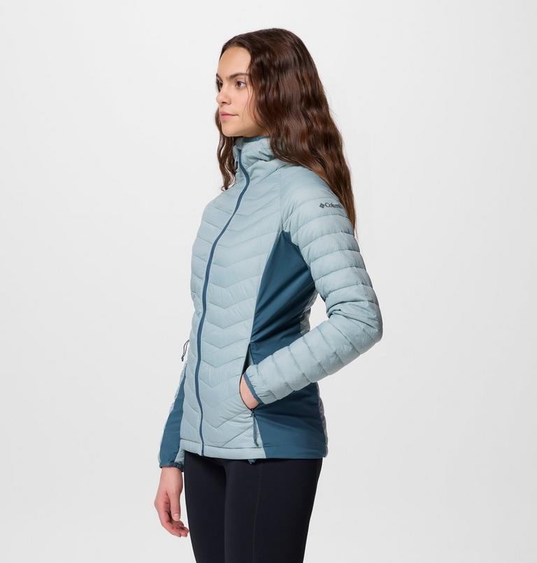 Powder Pass II Hybrid Hooded Jacket, Color: Crushed Blue, Everblue, image 4