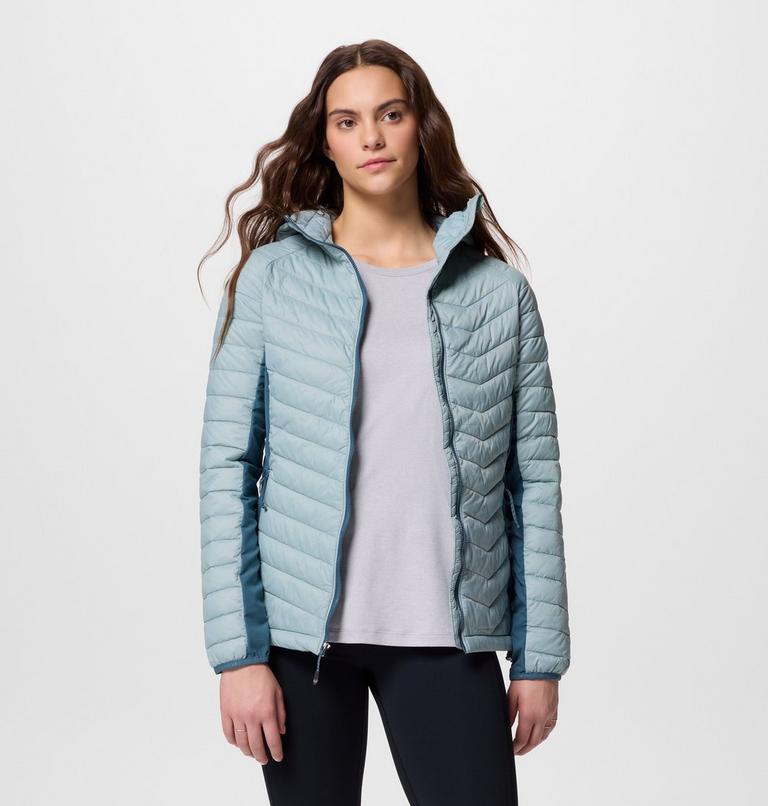 Powder Pass II Hybrid Hooded Jacket, Color: Crushed Blue, Everblue, image 5