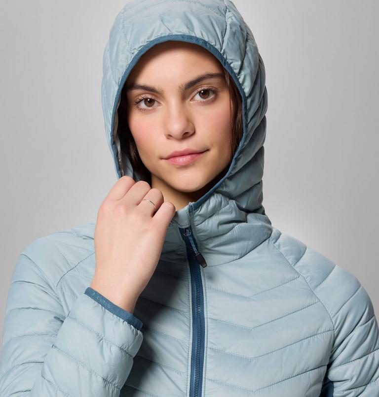 Powder Pass II Hybrid Hooded Jacket, Color: Crushed Blue, Everblue, image 6