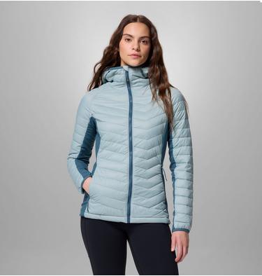 Doudoune Hybride à Capuche Powder Pass II Femme, Color: Crushed Blue, Everblue, image 1