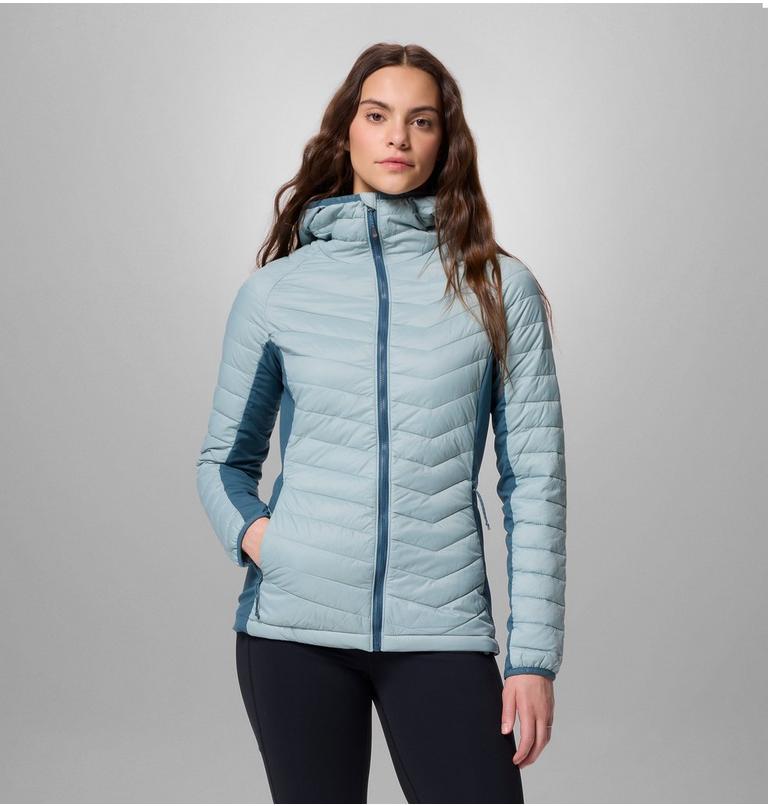 Powder Pass II Hybrid Hooded Jacket, Color: Crushed Blue, Everblue, image 1