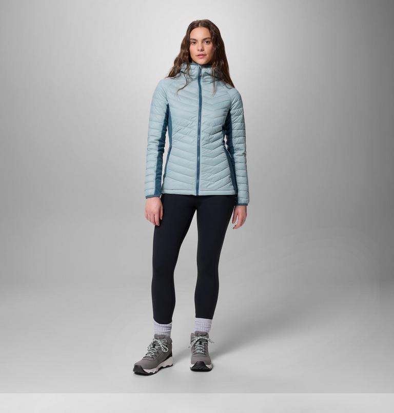 Powder Pass II Hybrid Hooded Jacket, Color: Crushed Blue, Everblue, image 2