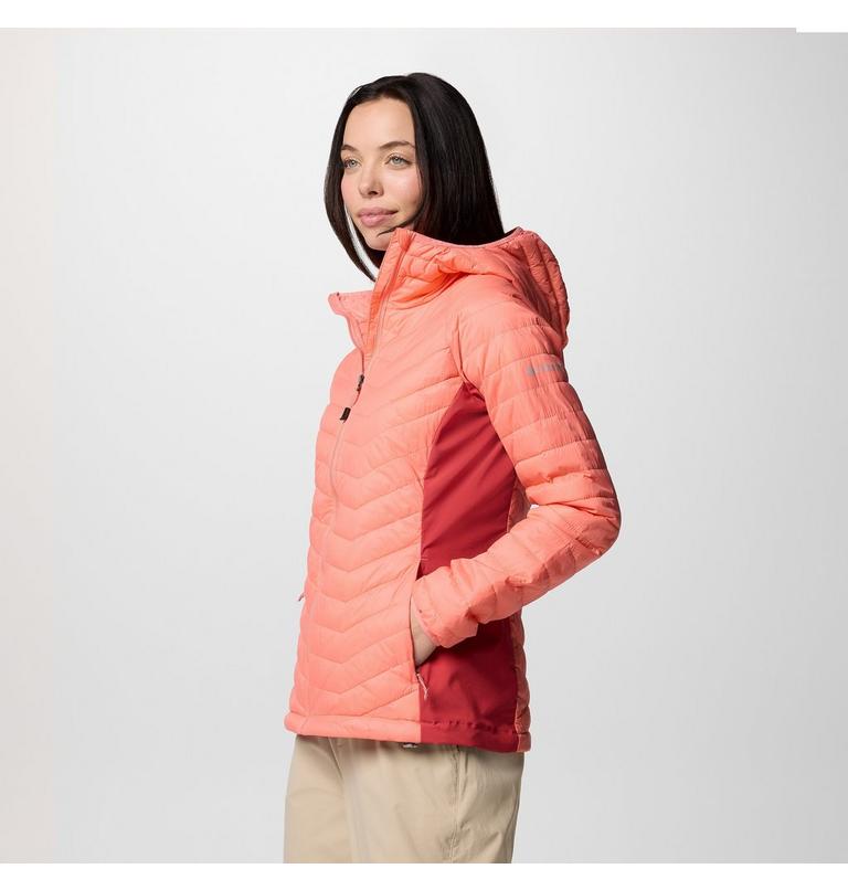 Powder Pass II Hybrid Hooded Jacket, Color: Alpenglow, Daredevil, image 3