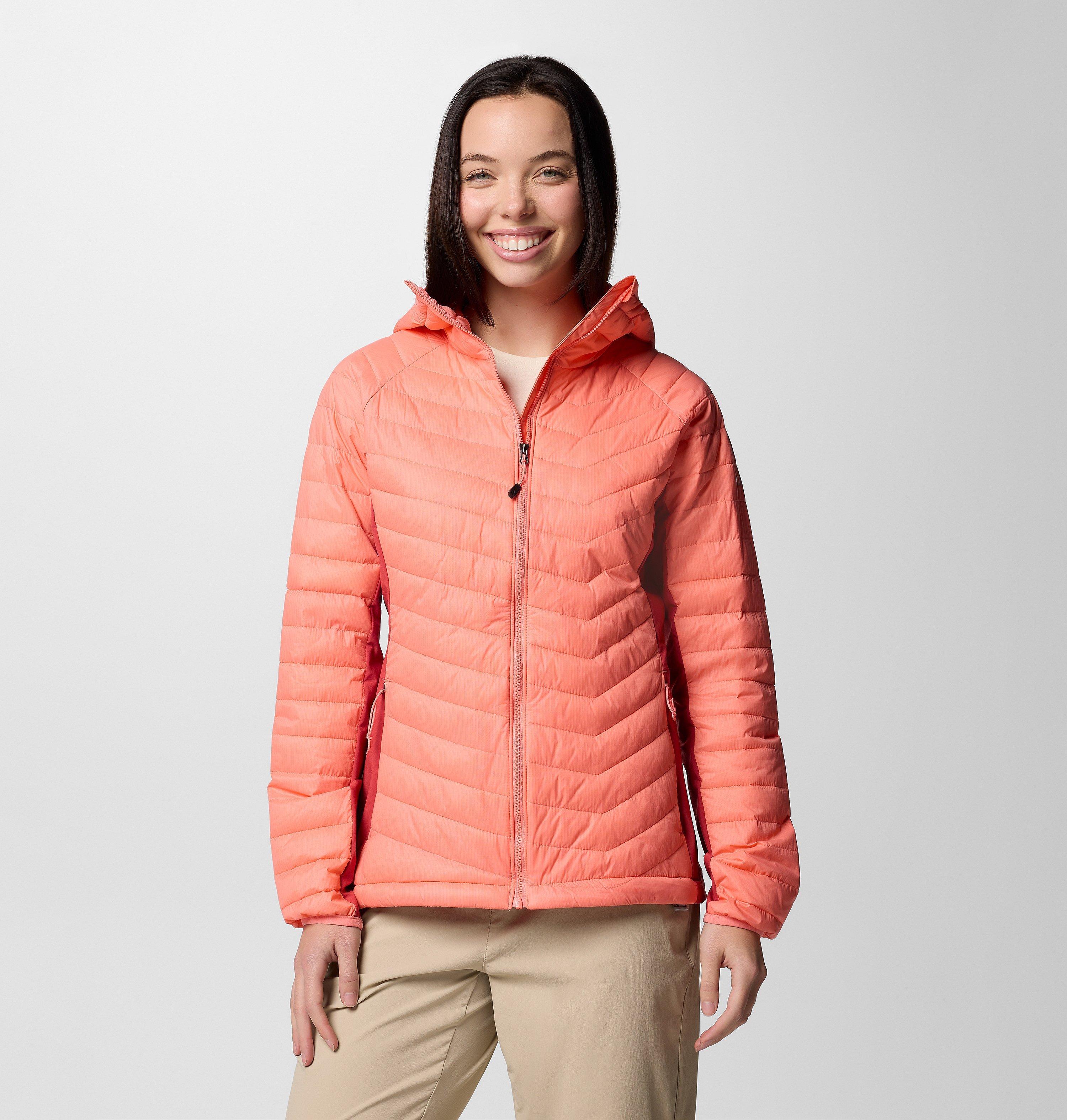 Columbia Sportswear Women's Red Columbia - Powder Pass™ Ii Hybrid Hooded Puffer Jacket - Alpenglow, Daredevil Medium
