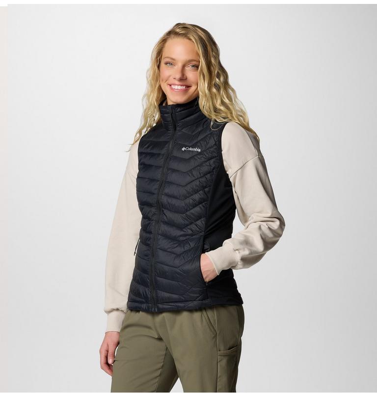 Women's Powder Pass II Hybrid Puffer Gilet, Color: Black, image 3