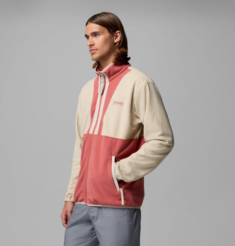 Men's Backbowl II Lightweight Fleece Jacket, Color: Ancient Fossil, Washed Red, Dark Stone, image 4