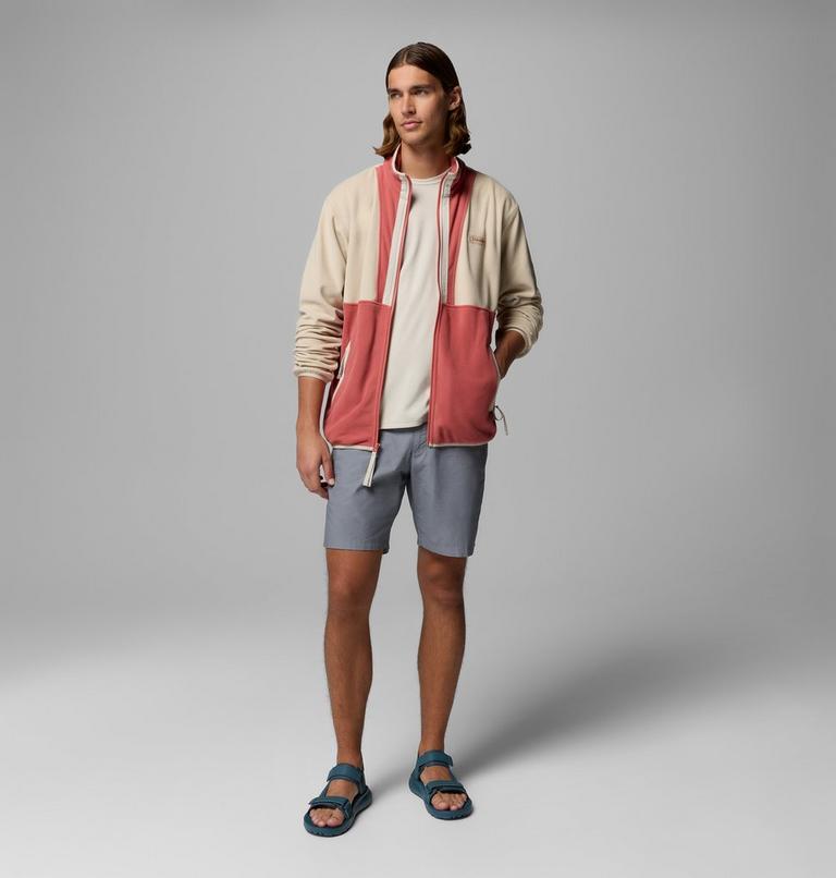 Men's Backbowl II Lightweight Fleece Jacket, Color: Ancient Fossil, Washed Red, Dark Stone, image 2