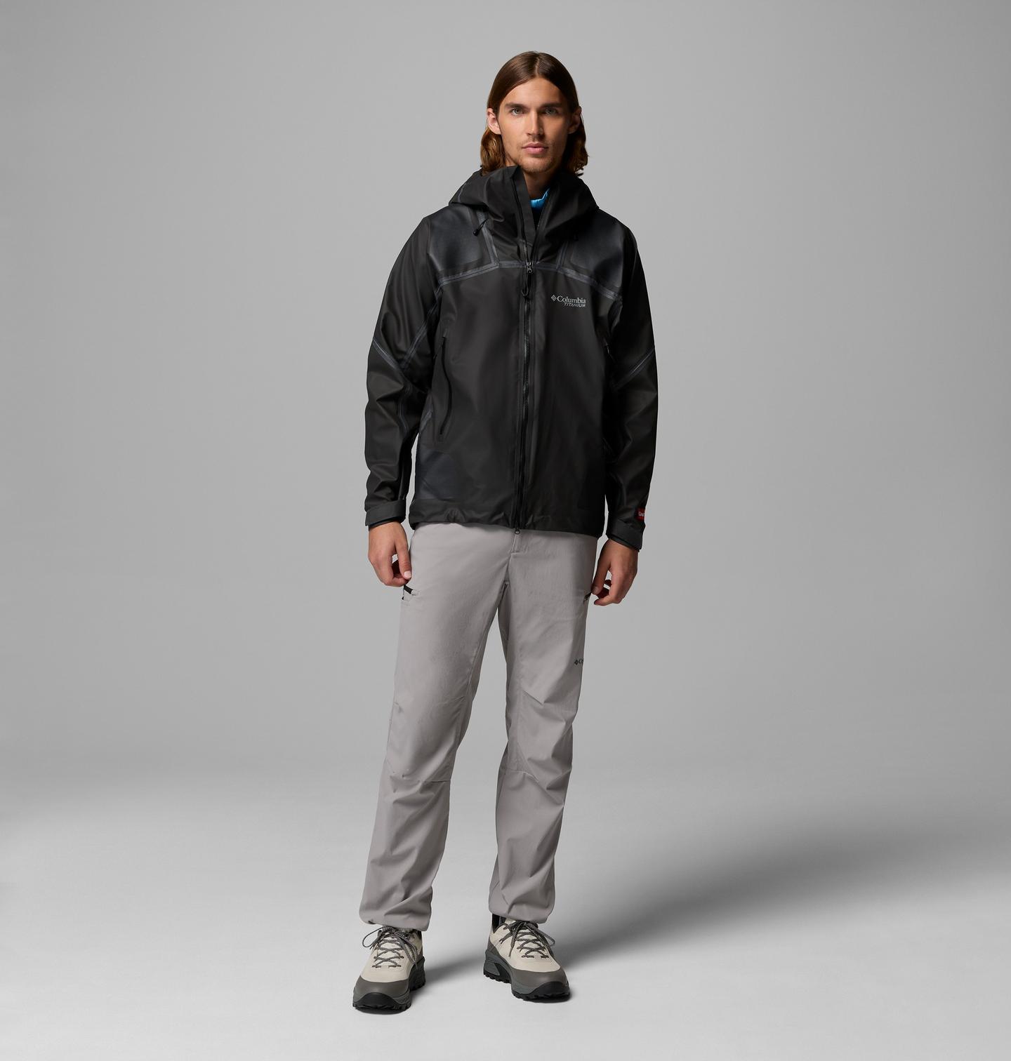 Мужские куртки Columbia Whistler Peak Rain Shell Rain, цвет: Чёрный — фото 2