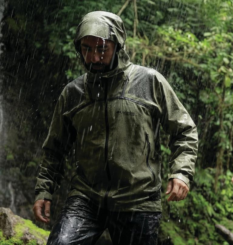 Men's Whistler Peak Waterproof Jacket, Color: Stone Green, image 10
