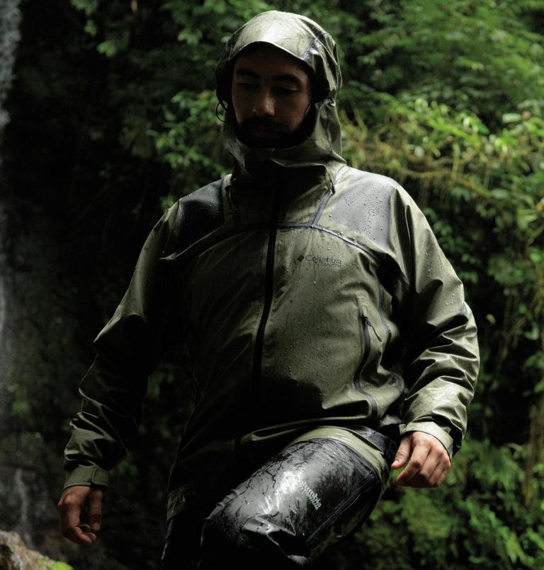 Men's Whistler Peak Waterproof Jacket, Color: Stone Green, image 12