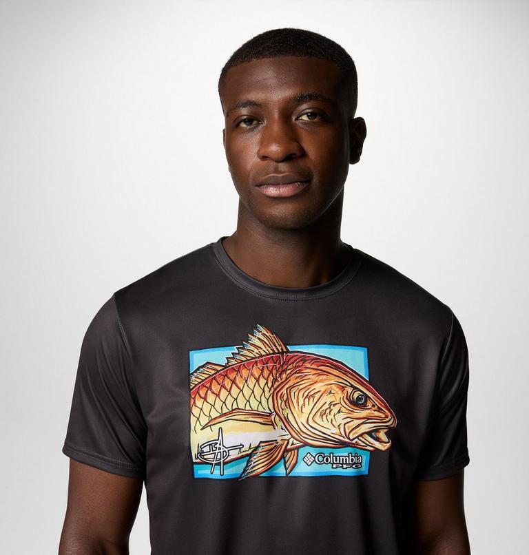 Terminal Tackle PFG X Bentley T-Shirt für Männer, Color: Shark, PFG Bentley Red Head, image 4