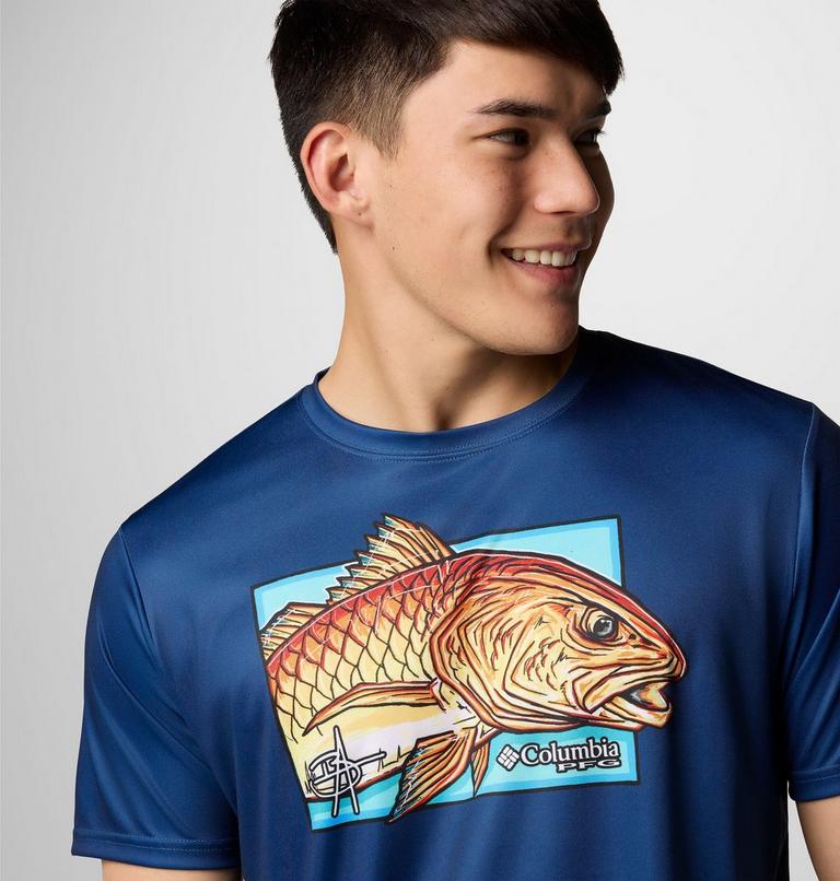 Camiseta Terminal Tackle PFG X Bentley para hombre, Color: Carbon, PFG Bentley Red Head, image 5