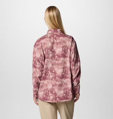 Women's Elevated View Utility Long Sleeve Shirt, Color: Eraser Pink Deco Camo, image 2
