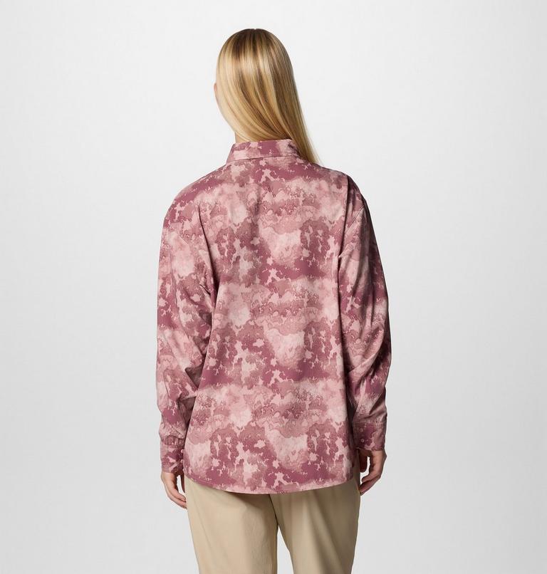Women's Elevated View Utility Shirt, Color: Eraser Pink Deco Camo, image 2