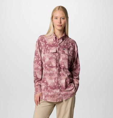 Women's Elevated View Utility Long Sleeve Shirt, Color: Eraser Pink Deco Camo, image 1
