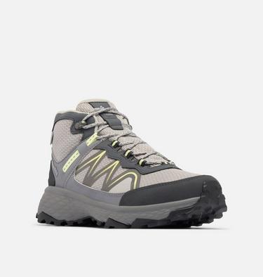 Women's Peakfreak Rush Mid Outdry Hiking Shoe, Color: Shark, Citron Haze, image 3