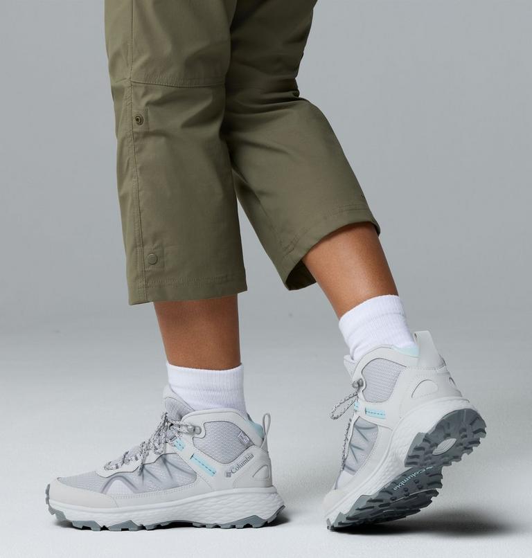 Women's Peakfreak Rush Mid Outdry Hiking Shoe, Color: Grey Ice, Marine Light, image 10