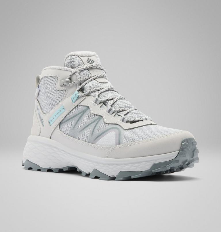 Women's Peakfreak Rush Mid Outdry Hiking Shoe, Color: Grey Ice, Marine Light, image 3