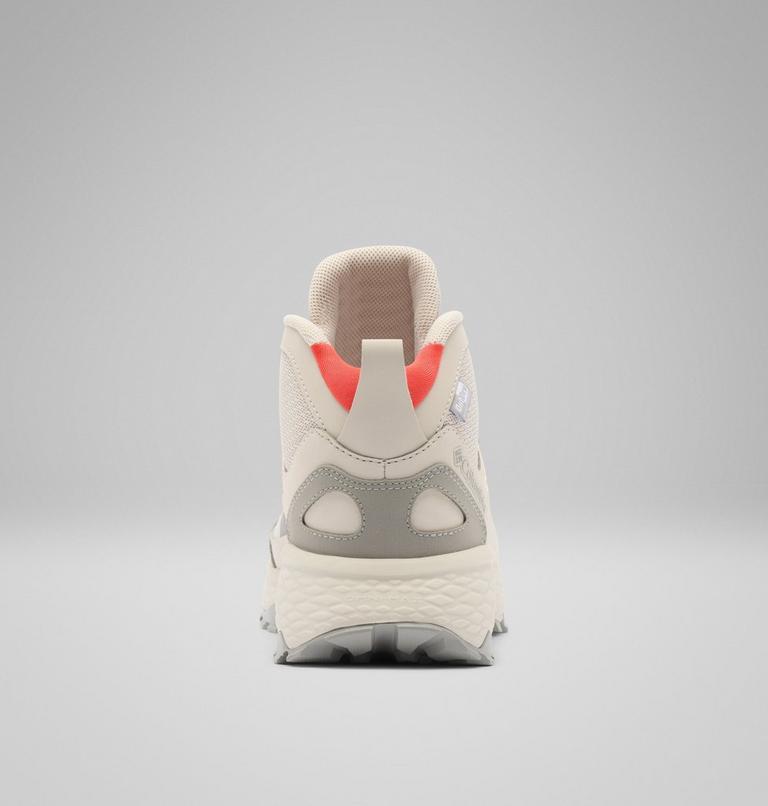 Women's Peakfreak Rush Mid Outdry Hiking Shoe, Color: Cloud Grey, Poppy Red, image 2