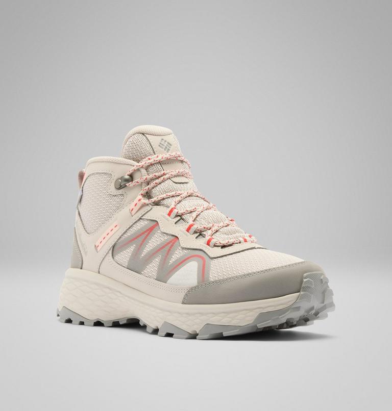 Women's Peakfreak Rush Mid Outdry Hiking Shoe, Color: Cloud Grey, Poppy Red, image 3