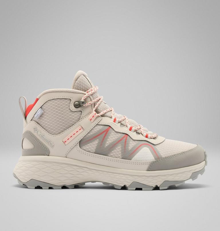 Women's Peakfreak Rush Mid Outdry Hiking Shoe, Color: Cloud Grey, Poppy Red, image 1