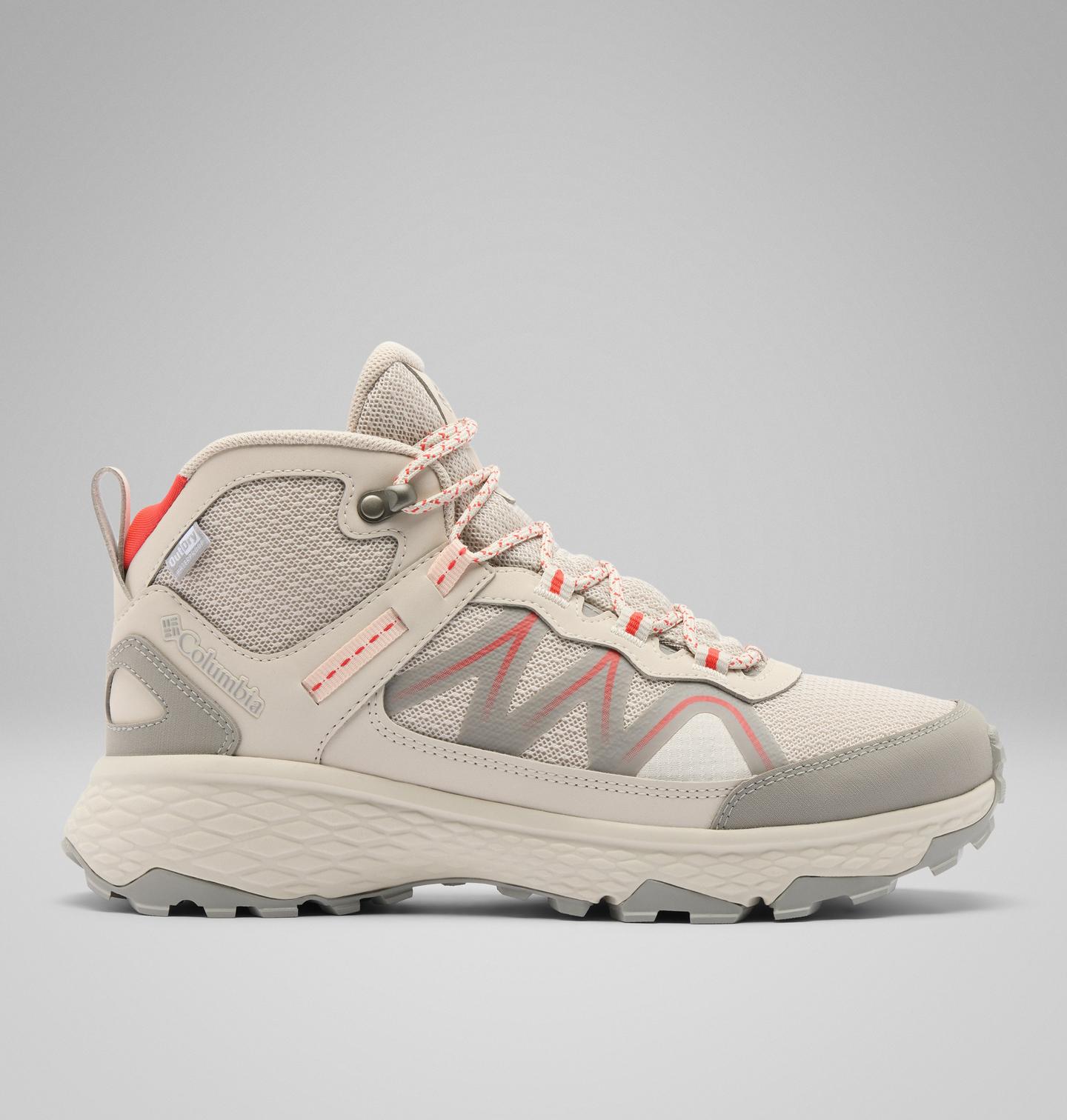 Женские кроссовки Columbia Women's Peakfreak Rush Mid OutDry, цвет: Серый / Красный — фото 1