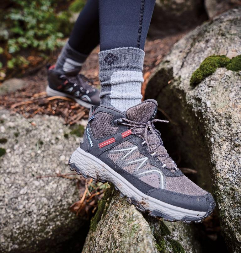 Women's Peakfreak Rush Mid Outdry Hiking Shoe, Color: Dark Grey, Deep Madeira, image 11