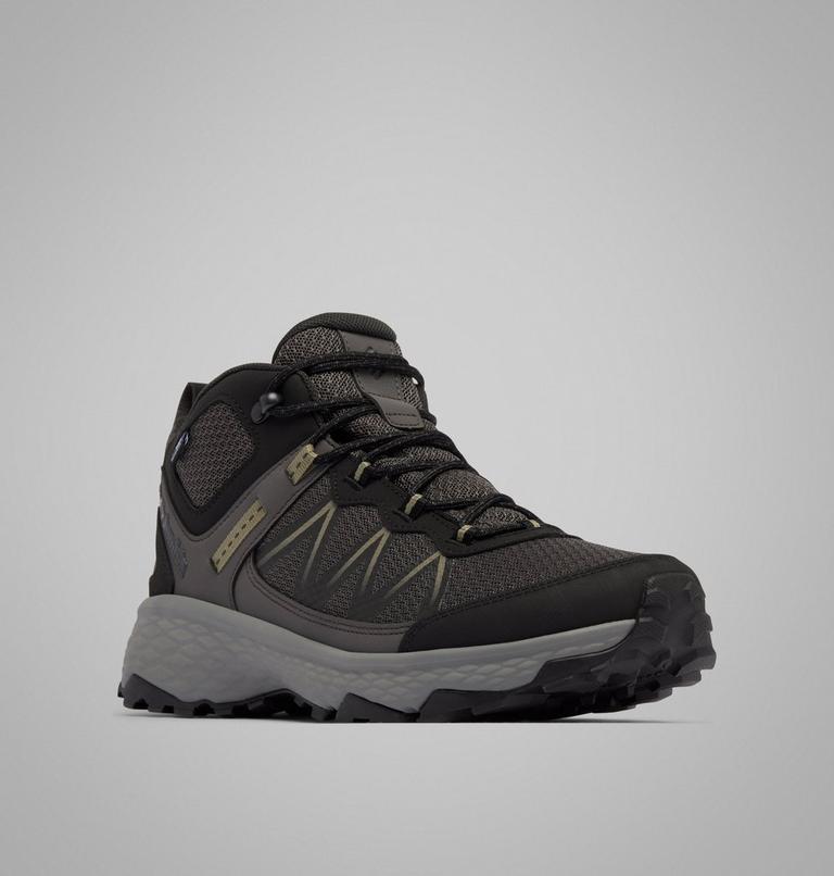 Men's Peakfreak Rush Mid Outdry Hiking Shoe, Color: Dark Grey, Stone Green, image 3