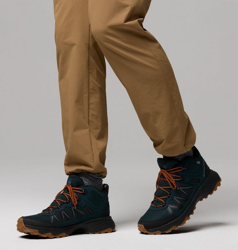 Men's Peakfreak Rush Mid Outdry Hiking Shoe, Color: Blue Spruce, Caramel, image 10