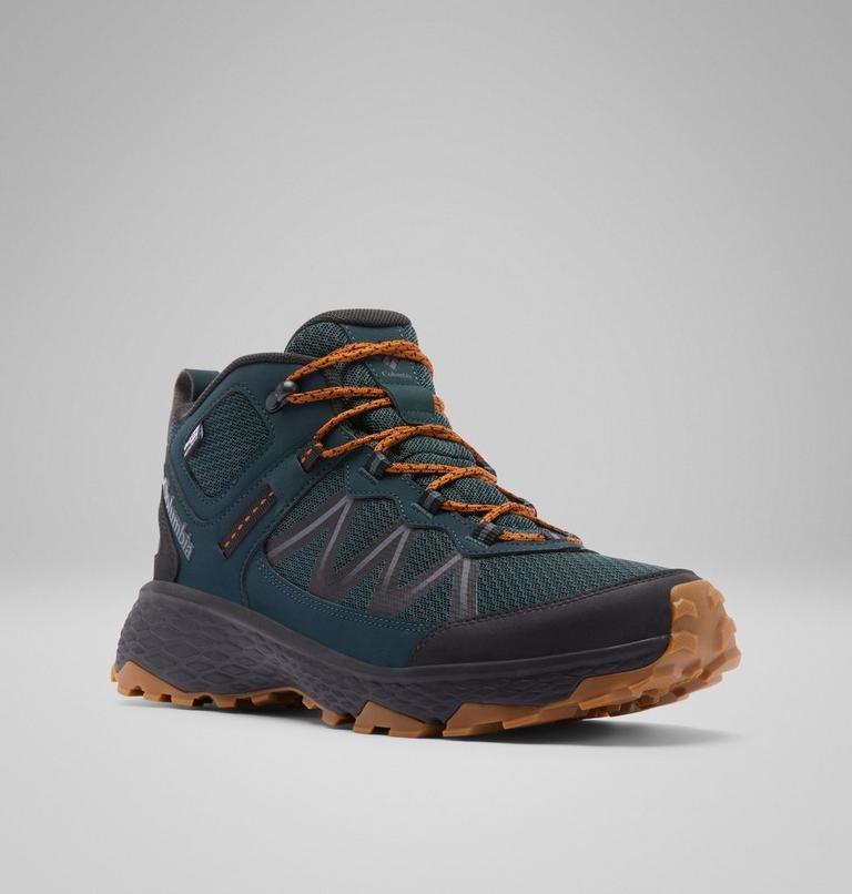 Men's Peakfreak Rush Mid Outdry Hiking Shoe, Color: Blue Spruce, Caramel, image 3