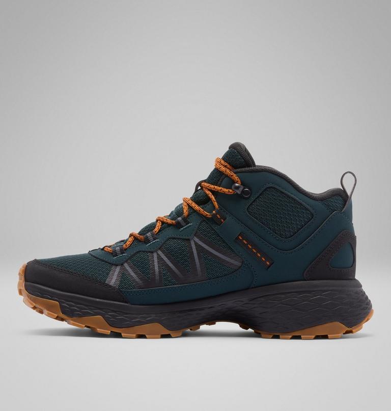 Men's Peakfreak Rush Mid Outdry Hiking Shoe, Color: Blue Spruce, Caramel, image 6