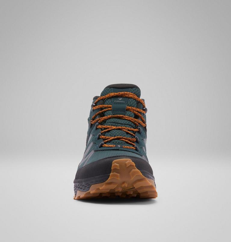 Men's Peakfreak Rush Mid Outdry Hiking Shoe, Color: Blue Spruce, Caramel, image 8