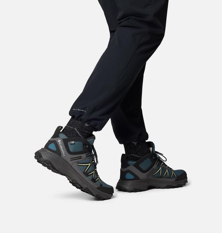 Men's Peakfreak Rush Mid Outdry Hiking Shoe, Color: Everblue, Citron Haze, image 10