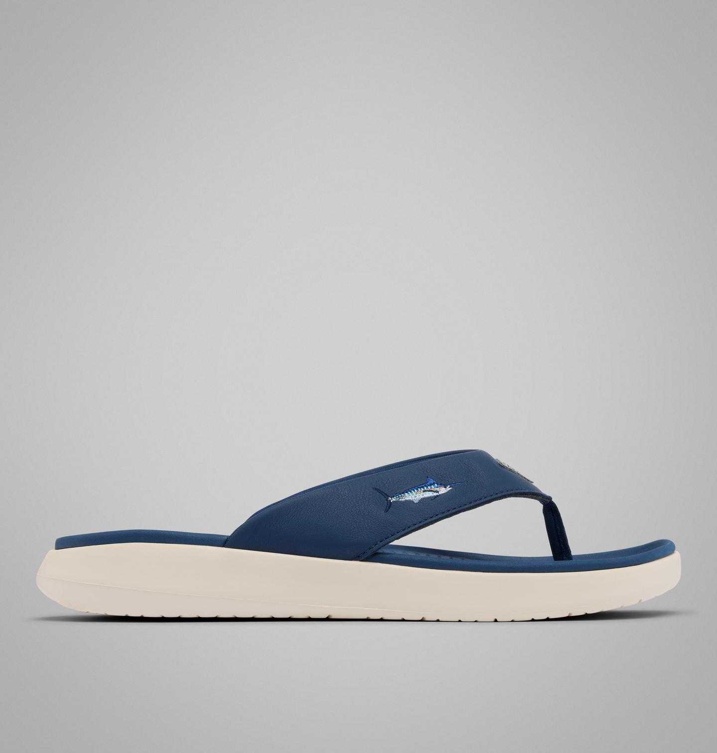 Мужские сандалии Columbia Boatside Fish Flip Flop, цвет: Белый — фото 1