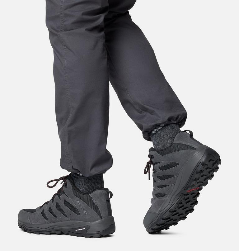 Zapatillas impermeables de media caña para caminar Redmond IV para hombre, Color: Black, Mountain Red, image 10