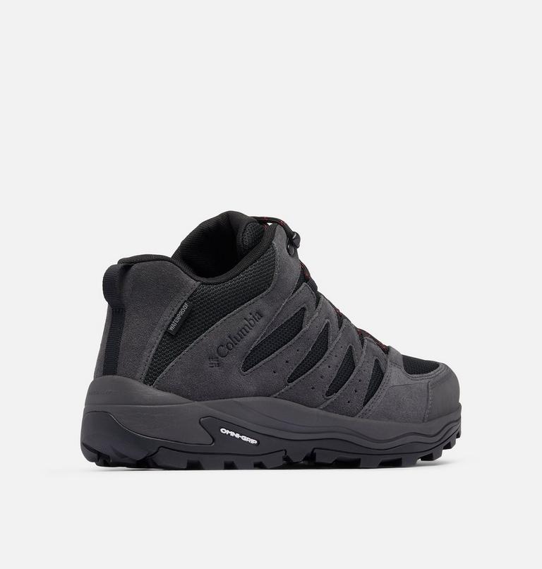 Zapatillas impermeables de media caña para caminar Redmond IV para hombre, Color: Black, Mountain Red, image 9