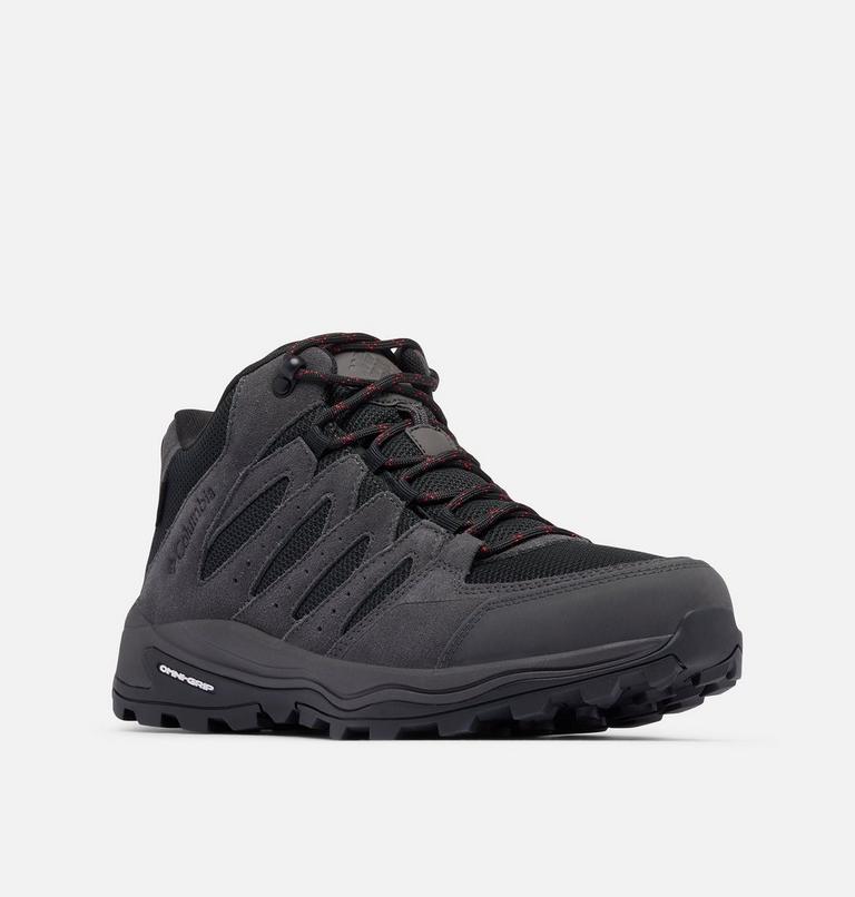 Zapatillas impermeables de media caña para caminar Redmond IV para hombre, Color: Black, Mountain Red, image 3