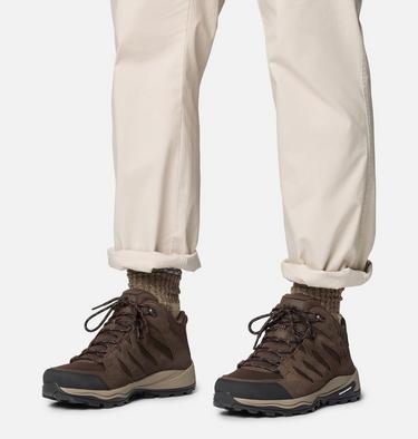 Men's Redmond IV Mid Waterproof Walking Shoe, Color: Cordovan, Tangy Orange, image 3