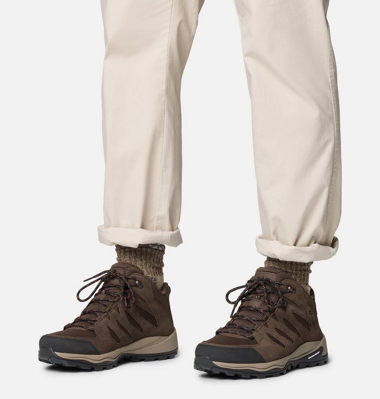 Men's Redmond IV Mid Waterproof Walking Shoe, Color: Cordovan, Tangy Orange, image 3